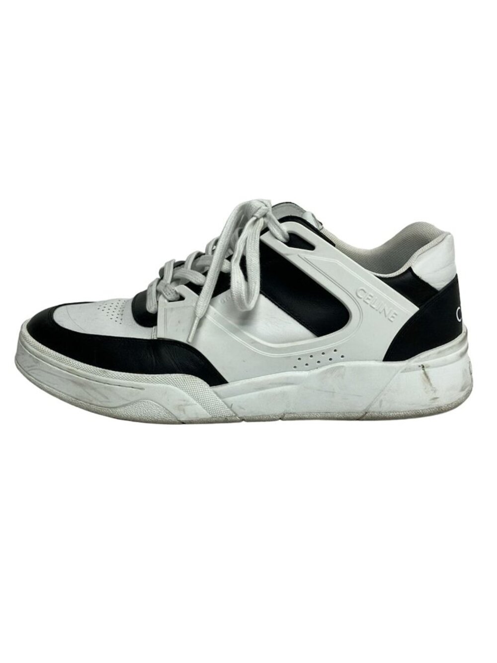 Celine Sneakers 42 Lace Up Low Optic White Black